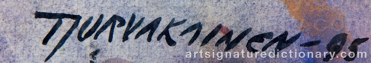 Authentic signature by Terttu JURVAKAINEN on Painting/Watercolour artwork