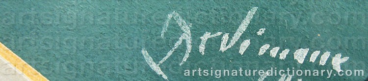 Authentic signature by Antonio De SIMONE on  artwork