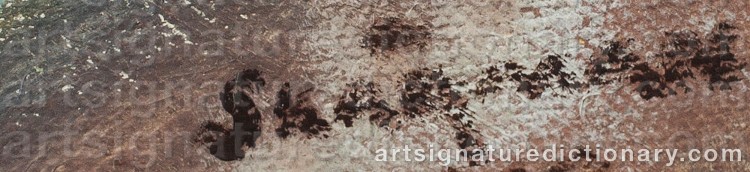 Authentic signature by Erik SKÅRMAN on  artwork