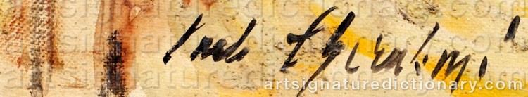 Authentic signature by Carlo CHERUBINI on  artwork