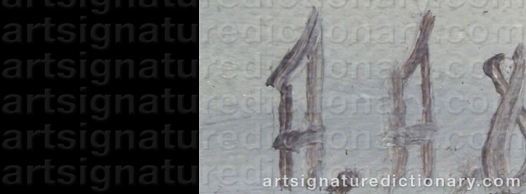 Authentic signature by Alexander ANUFRIEV on  artwork