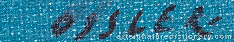 Authentic signature by Bengt OSSLER on Painting/Watercolour artwork