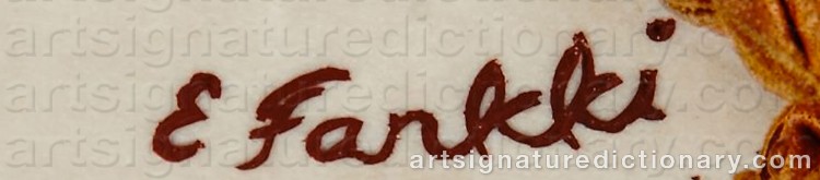 Authentic signature by Erik (Sami Artist) FANKKI on Other artwork