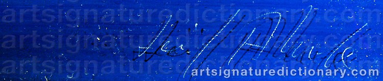 Authentic signature by Leif AHRLE on artwork