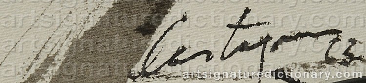 Authentic signature by Juan Carlos CASTAGNINO on  artwork