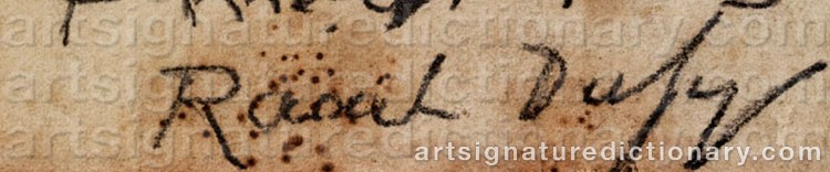 Signature by Raoul DUFY