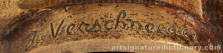 Authentic signature by Jean VERSCHNEIDER on Sculpture artwork