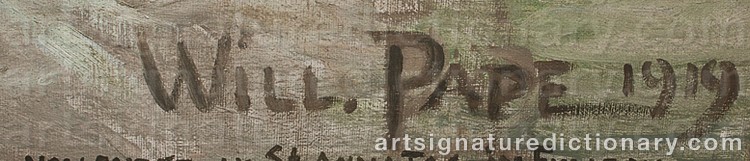 Signature by William PAPE