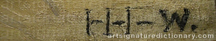 Authentic signature by Helena HERSLOW on  artwork