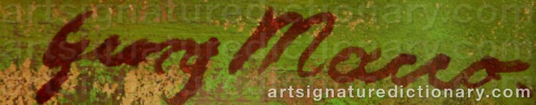 Authentic signature by Georg MACCO on  artwork