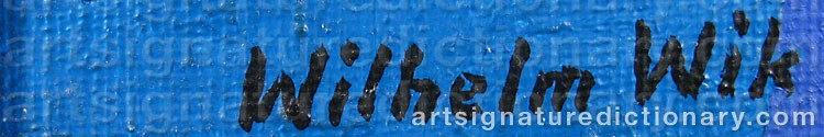 Signature by Wilhelm WIK