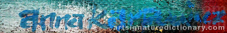 Authentic signature by Anna KARPOWICZ-WESTNER on  artwork