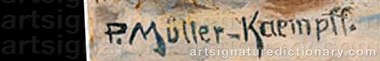 Signature by Paul MÜLLER-KAEMPFF