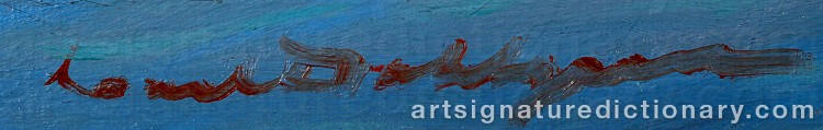 Authentic signature by Carl DAHLGREN on Painting/Watercolour artwork