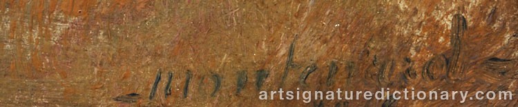 Authentic signature by Frédéric MONTENARD on  artwork