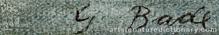 Authentic signature by Gunilla BADE on  artwork