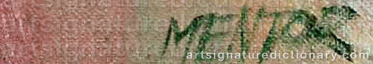 Authentic signature by Blasco MENTOR on artwork