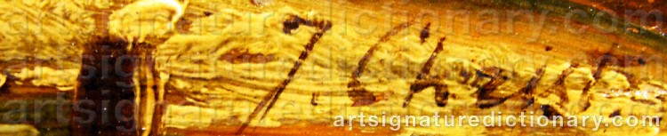 Authentic signature by Johannes Franciscus CHRIST on artwork