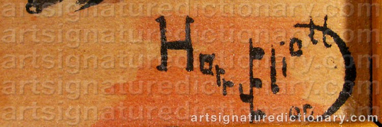 Signature by Charles Edmond ‘Harry Eliott’ HERMET