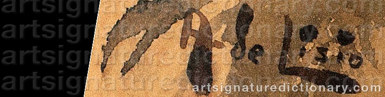 Authentic signature by Arnaldo De LISIO on  artwork