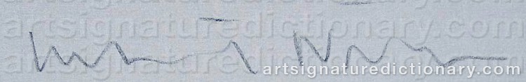 Authentic signature by Kehnet NIELSEN on artwork