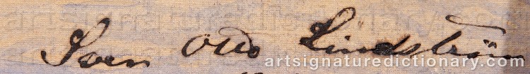 Signature by Sven Otto LINDSTRÖM