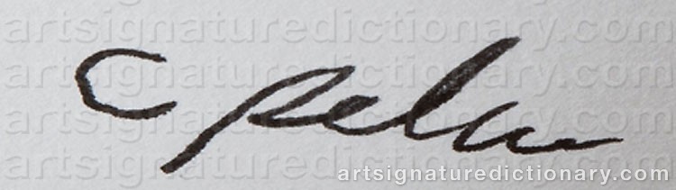 Authentic signature by Christoffer RELANDER on  artwork