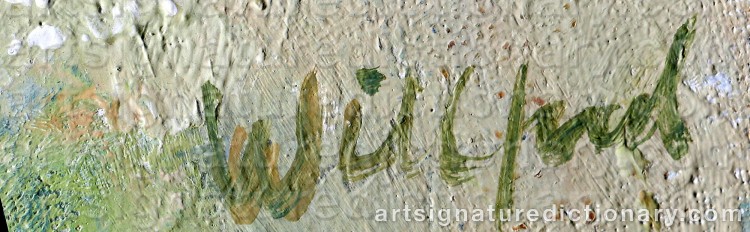 Authentic signature by Gunnar WILLFORD on  artwork