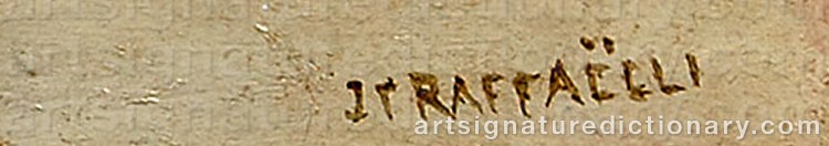 Authentic signature by Jean-Francois RAFFAELLI on  artwork