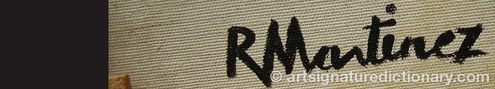 Authentic signature by Ricardo MARTINEZ on  artwork