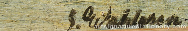 Authentic signature by Sixten WAHLGREN on  artwork