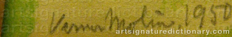 Signature by Verner MOLIN