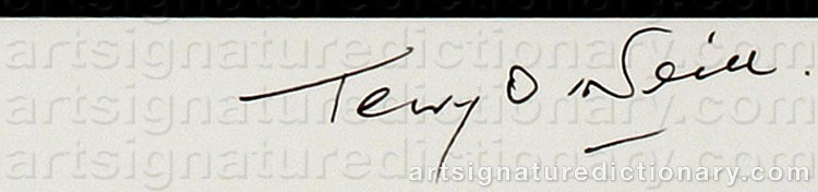 Authentic signature by Terry O'NEILL on  artwork