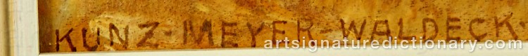 Authentic signature by Kunz MEYER-WALDECK on Painting/Watercolour artwork