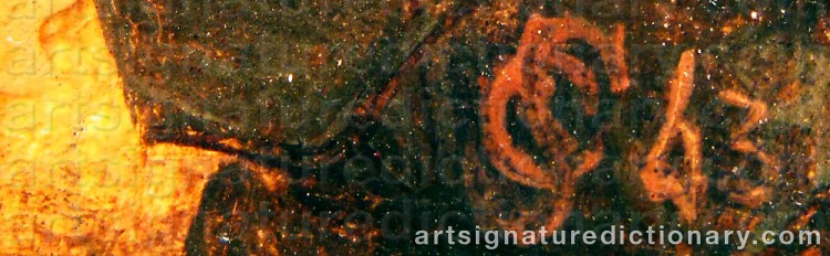Authentic signature by Cornelis SPRINGER on  artwork