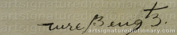 Authentic signature by Ture BENGTZ on  artwork