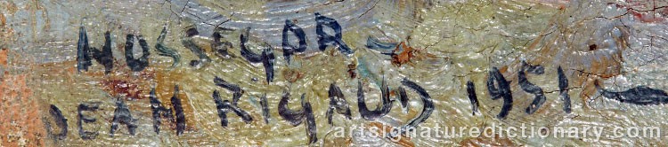 Authentic signature by Jean RIGAUD on  artwork