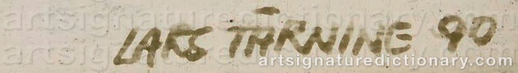 Authentic signature by Lars TÄRNING on Painting/Watercolour artwork