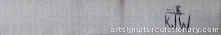 Authentic signature by Jonas WILHELMSON on Painting/Watercolour artwork