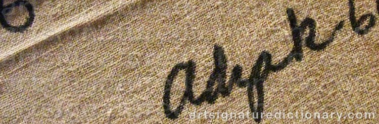 Authentic signature by Roy ADZAK on  artwork