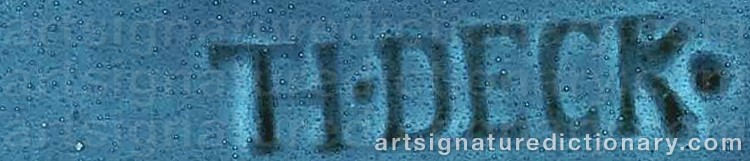 Authentic signature by Théodore DECK on Ceramic/Glass artwork