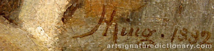 Authentic signature by Haynes KING on  artwork