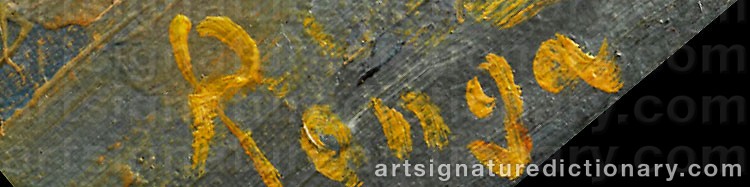 Authentic signature by Lucia PONGA DEGLI ANCILLO on  artwork