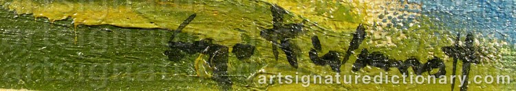 Authentic signature by Serge KISLAKOFF on artwork