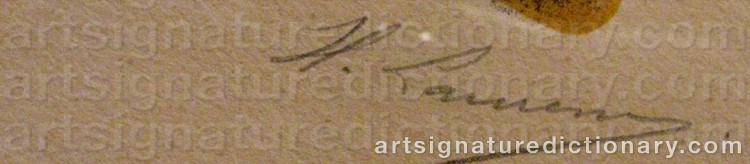 Signature by Henri LAURENS