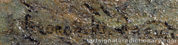 Authentic signature by George DREW on Painting/Watercolour artwork