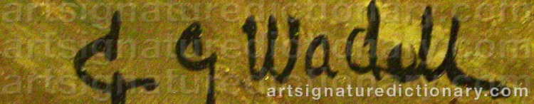 Signature by Carl Gabriel WADELL