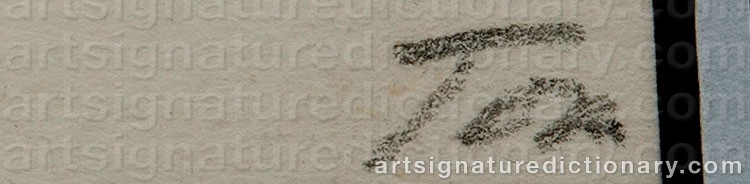 Authentic signature by Touko ‘Tom Of Finland’ LAAKSONEN on  artwork