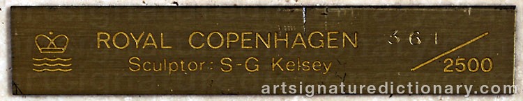 Authentic signature by Sterett-Gittings KELSEY on  artwork