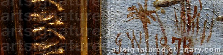 Signature by Gustaf Wilhelm PALM